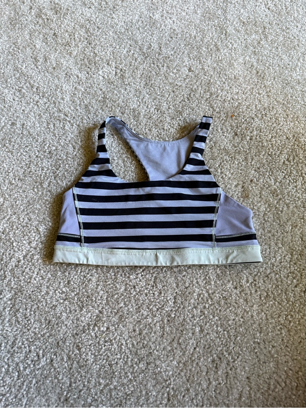 Lululemon Striped Racerback Sports Bra